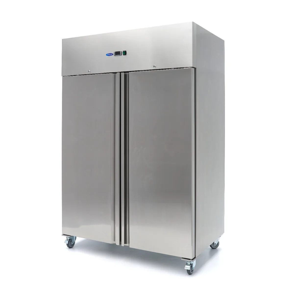 Maxima Kühlschrank · 1200 l · 6 Einstellbare Regale (2/1 GN) · Edelstahl · auf Rädern