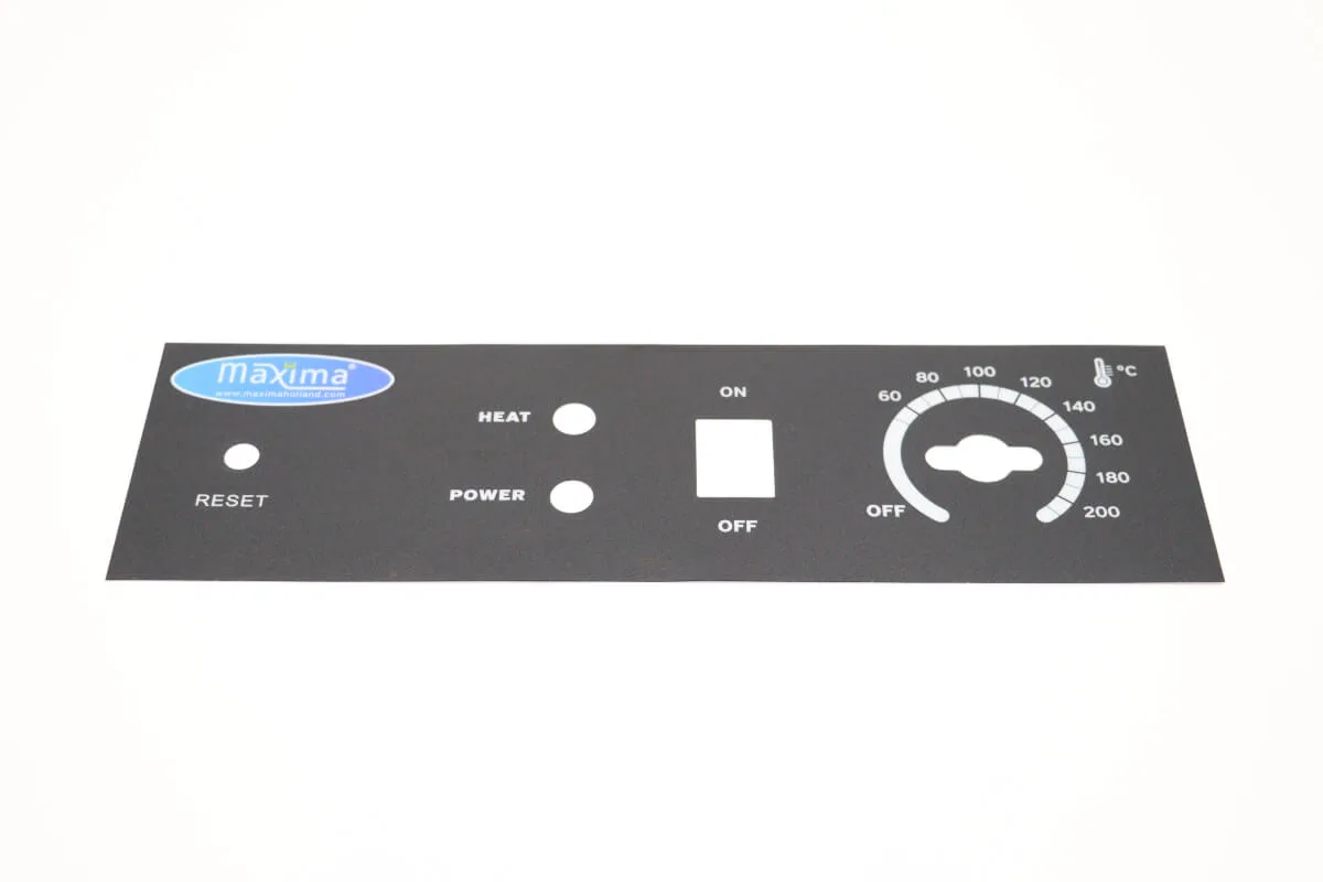 Maxima Friteuse 13L – Bedieningspaneelsticker 09365396