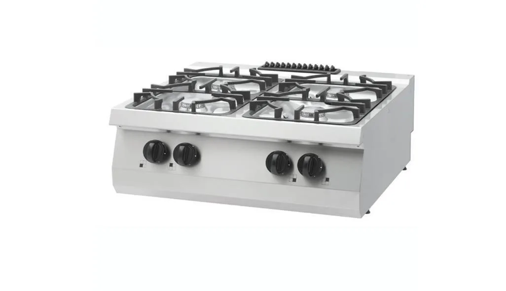 Maxima Heavy Duty Kochfeld · 4 Brenner · Doppeleinheit · 70 cm Tief · 30 kW · Gas
