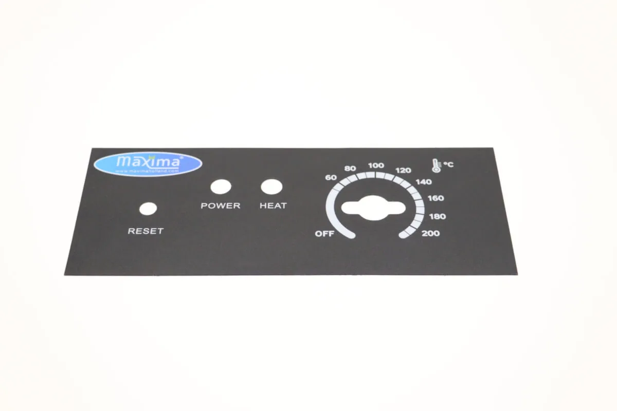 Maxima Friteuse 6L – Bedieningspaneelsticker 09365391
