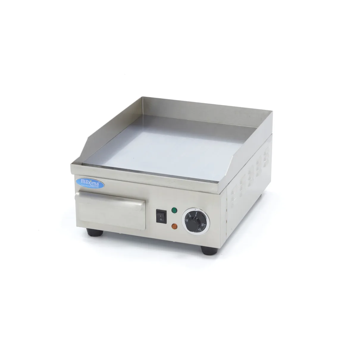 Maxima Grillplatte · Glatte Chrom · 36 cm · inkl. Tropfschale