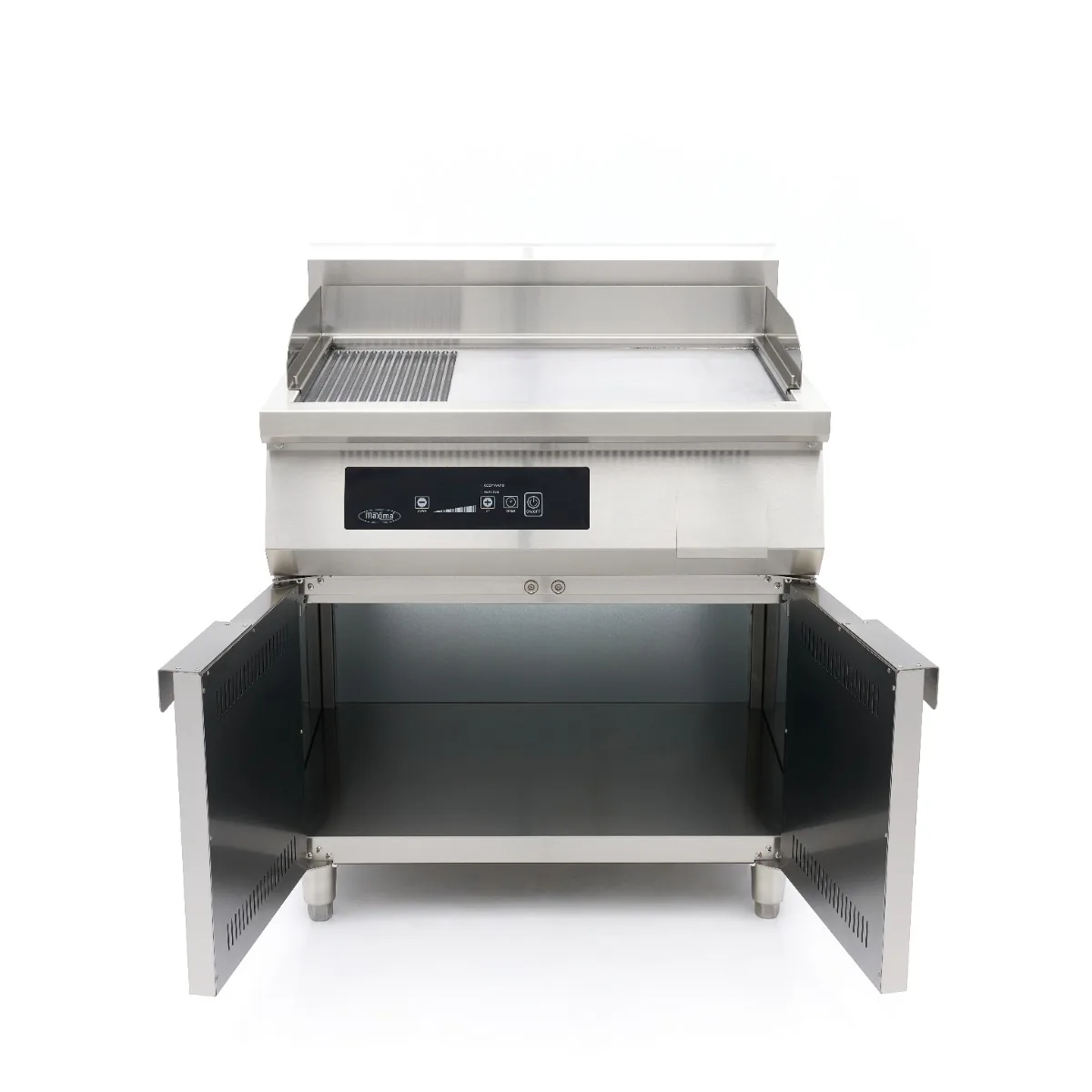 Weitere Ansicht: Induktions-Grillplatte 700 · Glatt & Gerillt · 10.000 W · Doppel · Mit Untergestell