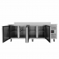 Preview: EASYLINE Kühltisch 700 / 4-türig inkl. Aufkantung - Monoblock