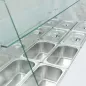 Preview: EASYLINE Saladette 700 / 3-fach mit eckigem Glasaufsatz