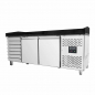 Preview: EASYLINE Pizzakühltisch 800 / 2-türig & 7 Schubladen "schwarz"