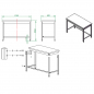 Preview: EASYLINE Arbeitstisch 600 / unterfahrbar B:1200