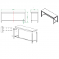 Preview: EASYLINE Arbeitstisch 600 / unterfahrbar B:2000