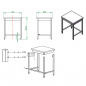 Preview: EASYLINE Arbeitstisch 700 / unterfahrbar B:600