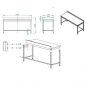 Preview: EASYLINE Arbeitstisch 700 / unterfahrbar mit Aufkantung B:2000