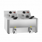 Preview: Elektro Fritteuse 2 Becken mit Ablasshahn 10+10 Liter - Easyline Preview: Elektro Fritteuse 2 Becken mit Ablasshahn 10+10 Liter - Easyline