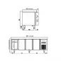 Preview: TOPLINE Kühltisch 700 / 4-fach GN1/1 mit 4 Schubladen / 2 Türen