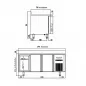 Preview: TOPLINE Tiefkühltisch 700 / 3-fach GN1/1 mit 2 Schubladen / 2 Türen & Aufkantung