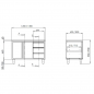 Preview: TOPLINE Arbeitsschrank 600 / 2 Schiebetüren & 3 Schubladen B:1500