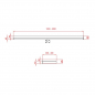 Preview: TOPLINE Wandbord 300 inkl. Konsolen zur Wandbefestigung B1600