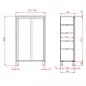 Preview: TOPLINE Hochschrank 600 / 2 Schiebetüren B:1200