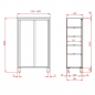 Preview: TOPLINE Hochschrank 600 / 2 Schiebetüren B:1600