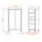 Preview: TOPLINE Hochschrank 700 / 2 Schiebetüren B:2000