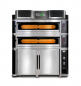 Preview: Pizzaofen inkl. Haube & Gärschrank - Innenisolierung aus Steinwolle & Vollschamottstein | 2x 8,0 kW 400V