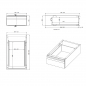 Preview: Schublade GN1/1 für Arbeitstisch 600 / B:400