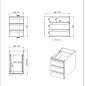 Preview: Schubladenblock 3 Schubladen für Arbeitstisch 600 / B:400