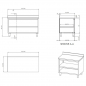 Preview: TOPLINE Arbeitsschrank 600 / offen mit Aufkantung B:800