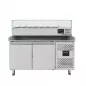 Preview: EASYLINE Pizzakühltisch 800 / 2-türig "grau" inkl. Kühlaufsatz GN1/4