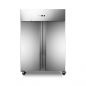 Preview: Gastro Kühlschrank - 800 l - 6 Einstellbare Regale - auf Rädern - Rostfreier Stahl