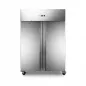 Preview: Gastro Kühlschrank - 800 l - 6 Einstellbare Regale - auf Rädern - Rostfreier Stahl