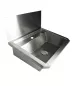 Preview: Edelstahl Waschbecken 600 mm mit Spritzschutz Preview: Edelstahl Waschbecken 600 mm mit Spritzschutz