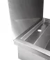 Preview: Edelstahl Waschbecken 600 mm mit Spritzschutz Preview: Edelstahl Waschbecken 600 mm mit Spritzschutz