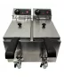 Preview: Doppelfritteuse 2×4 L – Profi-Tischfritteuse mit zwei Kammern Preview: Doppelfritteuse 2×4 L – Profi-Tischfritteuse mit zwei Kammern