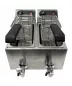 Preview: Doppelfritteuse 2×4 L – Profi-Tischfritteuse mit zwei Kammern