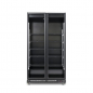 Preview: KÜHLSCHRANK 2 GLASTÜREN SCHWARZ NAP-850