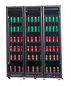 Preview: Gewerbekühlschrank mit 3 Glastüren – Schwarz – mit Glasheizung & LED Preview: Gewerbekühlschrank mit 3 Glastüren – Schwarz – mit Glasheizung & LED