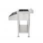 Preview: Cocktailbarstation Edelstahl 900 mm mit Speed Rail & Eisschale – Kompakte Barstation