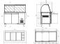 Preview: 700 Kühltisch Mit Glas 2 Türen 3X 1/1 + 3X 1/6 Gn Behälter