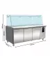 Preview: Kühltisch Mit Glas 3 Türen 5X 1/1 Gn Behälter