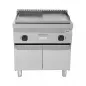 Preview: Elektro-Grillplatte 9 kW Edelstahl 1/2 glatt 1/2 gerillt