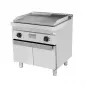 Preview: Elektro-Grillplatte 9 kW Edelstahl 1/2 glatt 1/2 gerillt