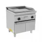 Preview: Elektro-Grillplatte 9 kW Edelstahl 1/2 glatt 1/2 gerillt