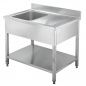 Preview: Spültisch 700 1 Becken links Abtropffläche B 1400 - Topline Spültisch - Gastrohot