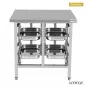 Preview: Ofenständer 900x800xH900 mm Edelstahl für 8x1/1 GN-Behälter