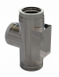 Preview: DW Plus Inspektionslänge mit Kombi-T-Element 500 mm, Doppelwandig - Edelstahl