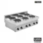 Preview: Elektroherd 650Line E65C60B 6 Kochfelder Edelstahl Gusseisen 2,6kW