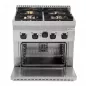 Preview: Gasherd 700 mit 4 Brennern und Elektro-Backofen