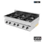 Preview: Gaskochfeld G65C6B 650Line – 6,5 kW italienische Brenner, Doppelüberlappungsflamme