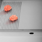 Preview: Gas-Bratplatten UNNI-COOKING 650 Serie Edelstahl 1/3 geriffelt 2/3 glatt