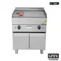 Preview: Gas-Bratplatten UNNI-COOKING 650 Serie Edelstahl 1/3 geriffelt 2/3 glatt