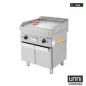 Preview: Gas-Bratplatten UNNI-COOKING 650 Serie Edelstahl 1/3 geriffelt 2/3 glatt