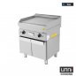 Preview: Gas-Bratplatte 650 SERIES glatt Edelstahl mit Röhrenbrenner UNNI-COOKING